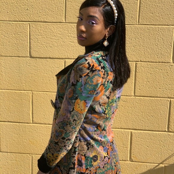 Vintage floral Button Jacket - Picture 7 of 8